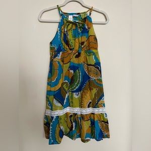 Vintage Trina Turk 60s style print cover up